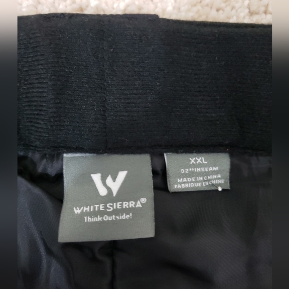 White Sierra~Men's XXL/32"~Black Waterproof Snow Pants Insulated NWT. - Picture 5 of 12